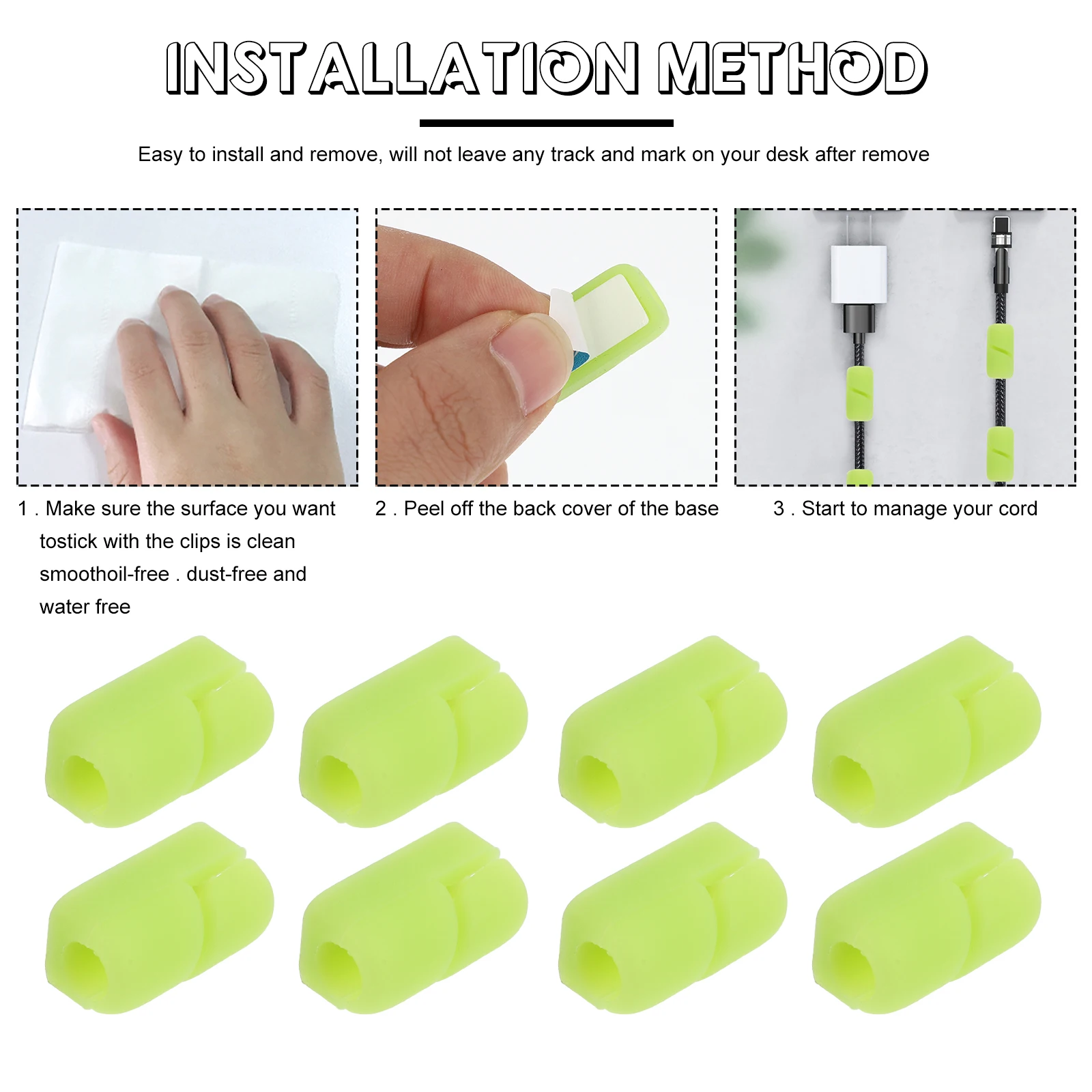 20Pcs Cable Management Clip Heavy Duty Silicone Cable Fixing Buckle for Neat Desk Setup and Wire Control Wire Clips
20Pcs Cable Management Clip Heavy Duty Silicone Cable Fixing Buckle for Neat Desk Setup and Wire Control Wire Clips