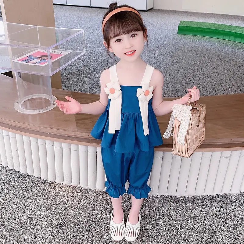Girls Summer Suit 2025 New Little Girl Baby Strap Clothes Two Piece Sets 2Pcs Fashion Baby Kids Clothes Suit Children's Girls 6y
Girls Summer Suit 2025 New Little Girl Baby Strap Clothes Two Piece Sets 2Pcs Fashion Baby Kids Clothes Suit Children's Girls 6y