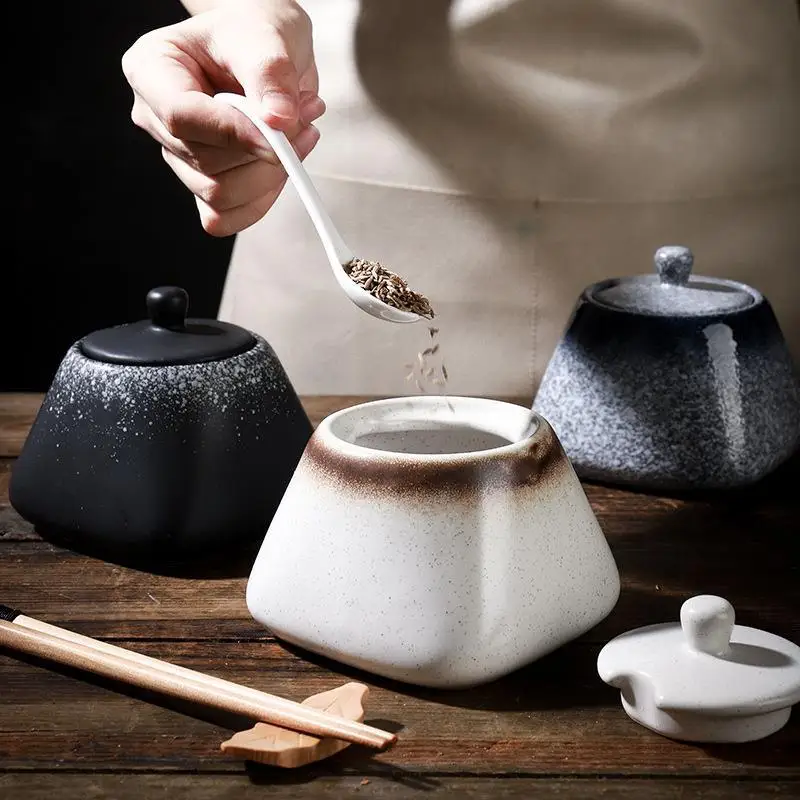 Ceramic Seasoning Jar with Lid, Spice Jar with Spoon, Salt and Pepper, Sugar Jar, Spice Storage Box, Kitchen Storage Container
Ceramic Seasoning Jar with Lid, Spice Jar with Spoon, Salt and Pepper, Sugar Jar, Spice Storage Box, Kitchen Storage Container