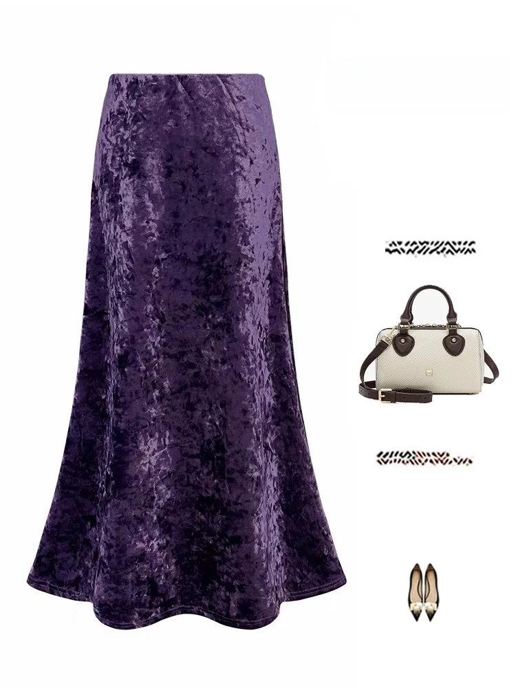 Высококачественная бархатная юбка с хвостом Fi, женская длинная утягивающая юбка с высокой талией и эластичной резинкой на талии, осень-зима...
Высококачественная бархатная юбка с хвостом Fi, женская длинная утягивающая юбка с высокой талией и эластичной резинкой на талии, осень-зима...