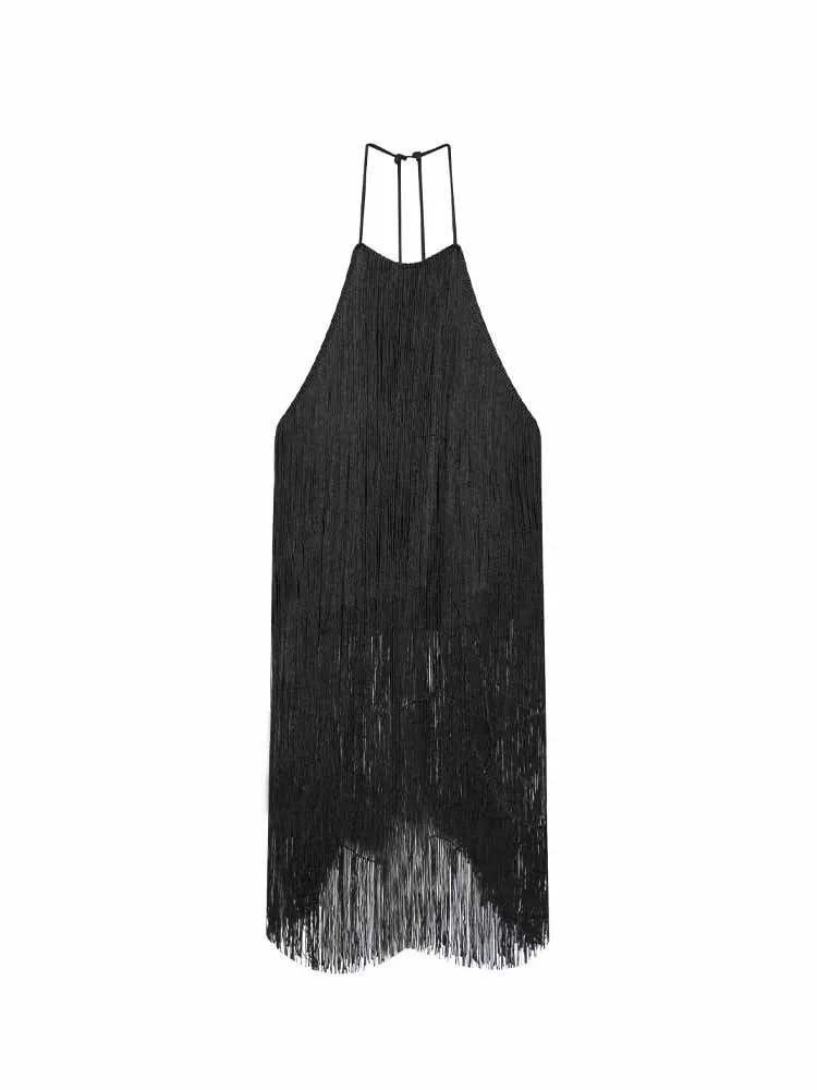 HH Woman Summer Fashion Sleeveless Velvet Fabric Tassel Decoration Sexy Backless Halter Neck Halter Top Female Casual Party Top
HH Woman Summer Fashion Sleeveless Velvet Fabric Tassel Decoration Sexy Backless Halter Neck Halter Top Female Casual Party Top