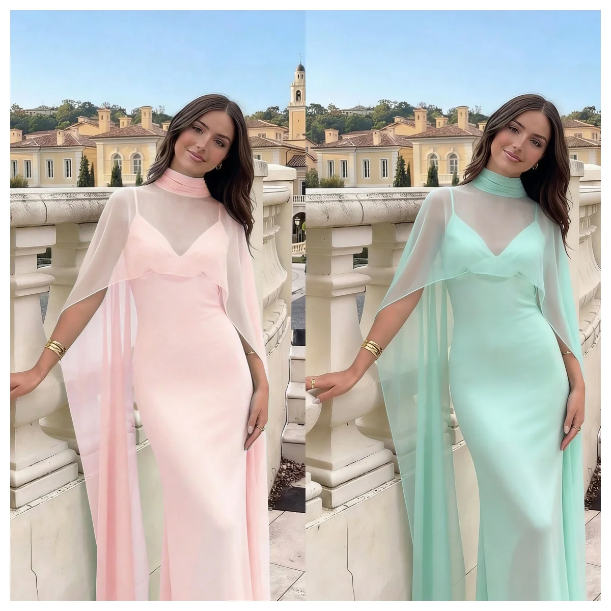 Elegant women's sheer shawl blouse for formal occasions on summer vacation, long casual top for outdoor wedding parties 150 cm
Elegant women's sheer shawl blouse for formal occasions on summer vacation, long casual top for outdoor wedding parties 150 cm