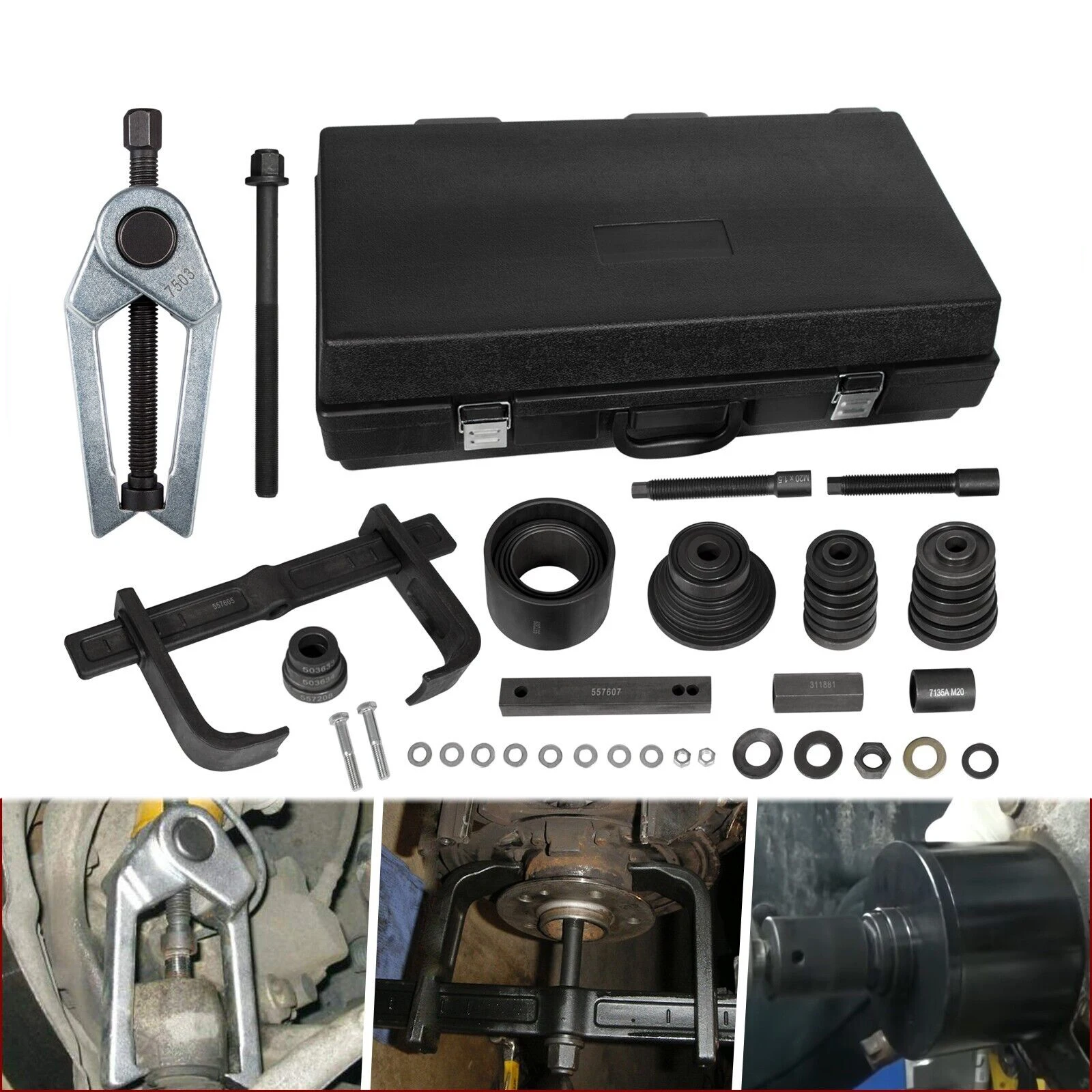 TM 6575 Universal Hub Grappler Kit for Vehicle Wheel Hub and Bearing Removal & Installation, Hub Bearing Removal Tool
TM 6575 Universal Hub Grappler Kit for Vehicle Wheel Hub and Bearing Removal & Installation, Hub Bearing Removal Tool