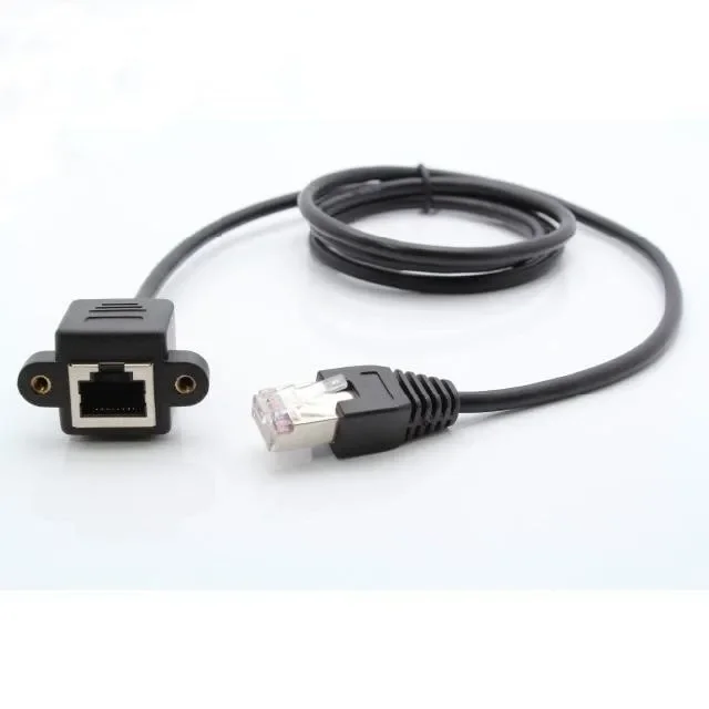 RJ45 RJ-45 Male to Female 10/100Mbps LAN Ethernet Network Extension Screw Lock Panel Mount Cable with Screws 2M
RJ45 RJ-45 Male to Female 10/100Mbps LAN Ethernet Network Extension Screw Lock Panel Mount Cable with Screws 2M