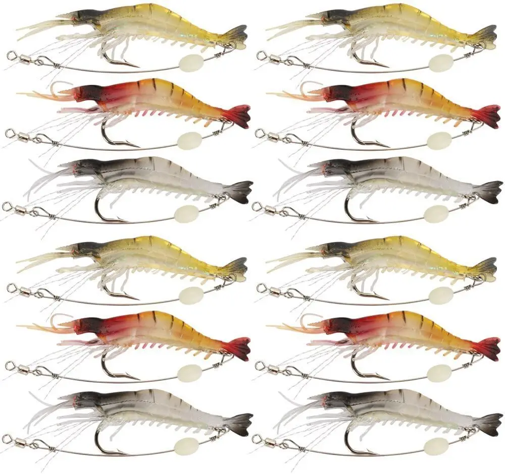 Fwoska Soft Lures Shrimp Bait Set Kit Lots for Freshwater Trout Bass Salmon
Fwoska Soft Lures Shrimp Bait Set Kit Lots for Freshwater Trout Bass Salmon