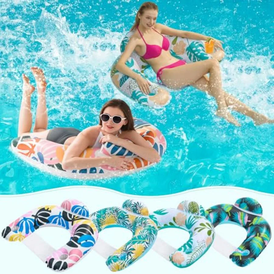 4 Pack Adult Pool Floats, Inflatable Pool Chairs with 2 Cup Holders, Blue and Yellow PVC Material for Lake, Water Play, and Par
4 Pack Adult Pool Floats, Inflatable Pool Chairs with 2 Cup Holders, Blue and Yellow PVC Material for Lake, Water Play, and Par