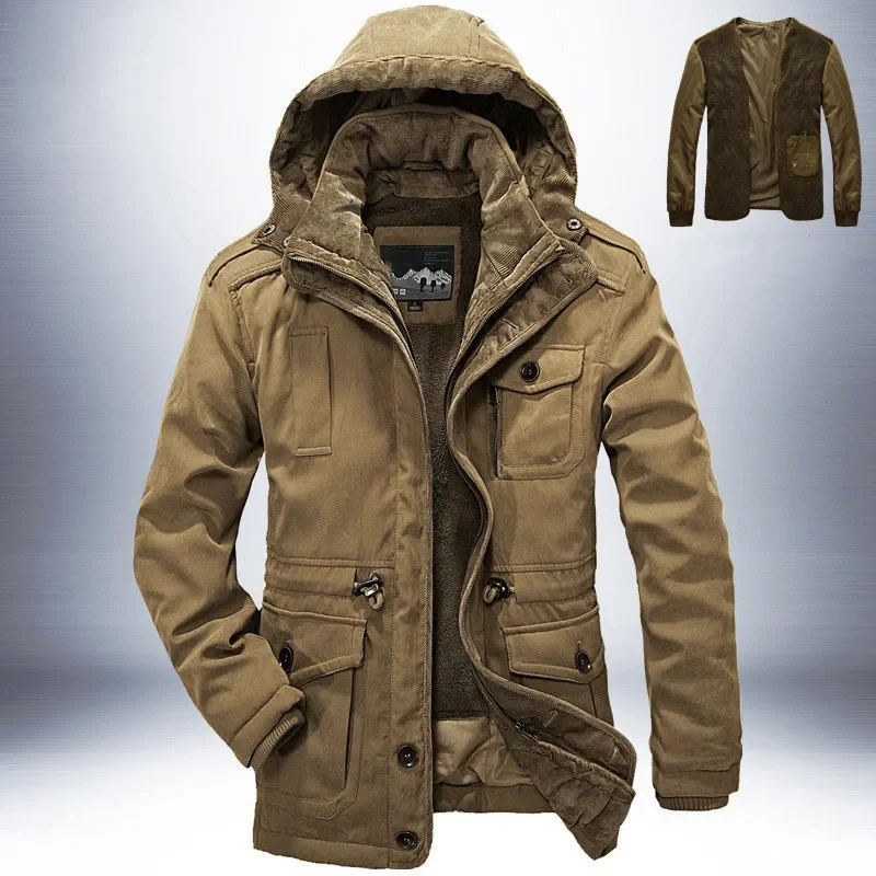 Male Thicken Fleece Cotton-Padded Warm Winter Jacket Parka Men Winter Thick Plus Velvet Parkas Male Windproof Waterproof Jackets
Male Thicken Fleece Cotton-Padded Warm Winter Jacket Parka Men Winter Thick Plus Velvet Parkas Male Windproof Waterproof Jackets