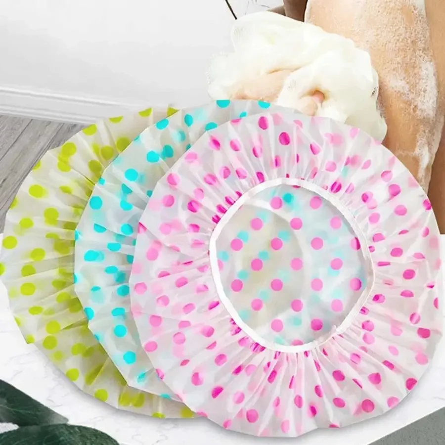 3Pcs Polka Dot Waterproof Shower Caps, Portable Reusable Hair Cover for Bathroom Home Travel Dorm Essentials
3Pcs Polka Dot Waterproof Shower Caps, Portable Reusable Hair Cover for Bathroom Home Travel Dorm Essentials