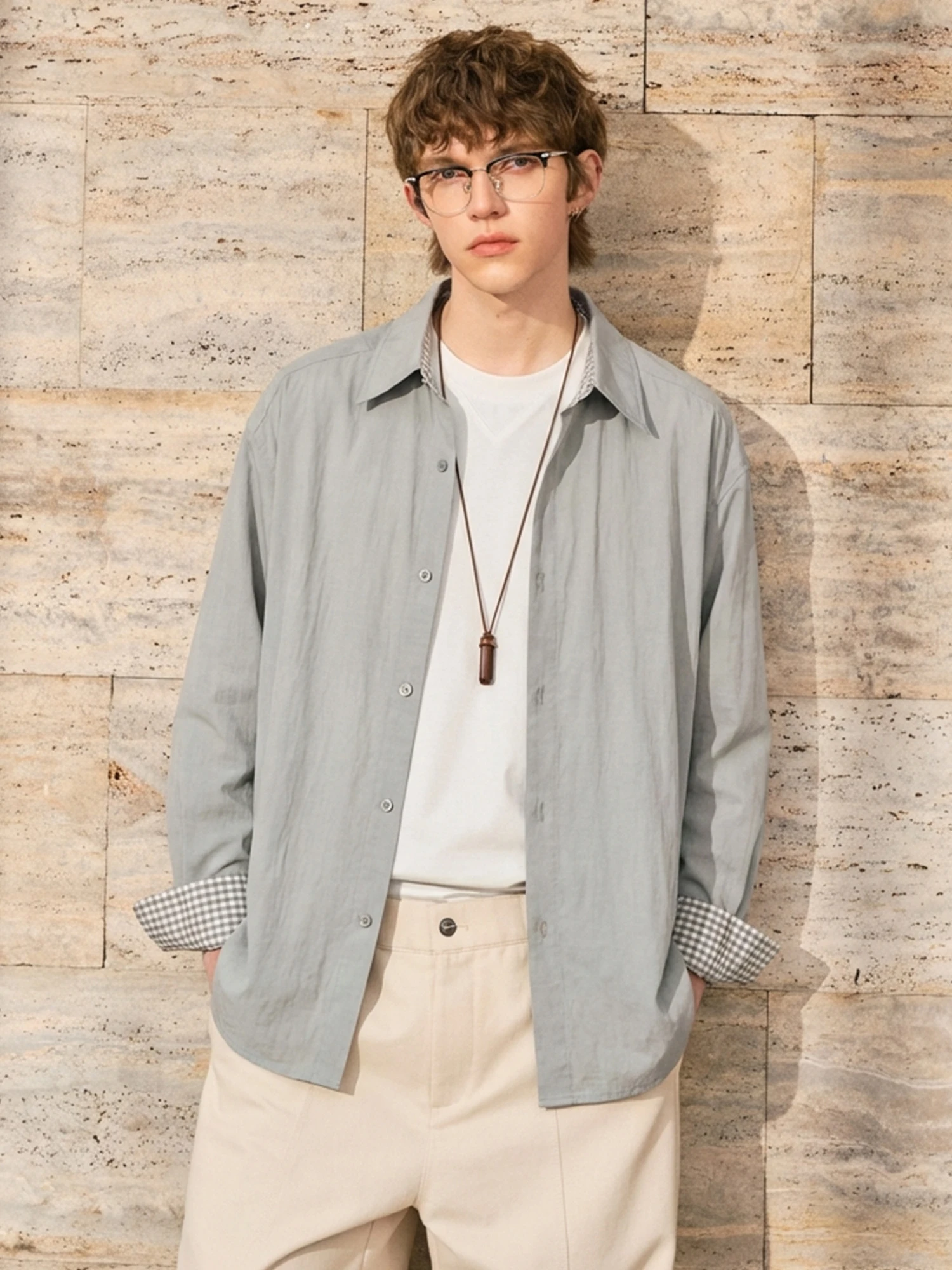 Mr. Twenty-Eight's Men's Long Sleeve Loose Fit Plaid Shirt Spring Casual Style Double-Sided Wearable Button-Up Top Coat
Mr. Twenty-Eight's Men's Long Sleeve Loose Fit Plaid Shirt Spring Casual Style Double-Sided Wearable Button-Up Top Coat