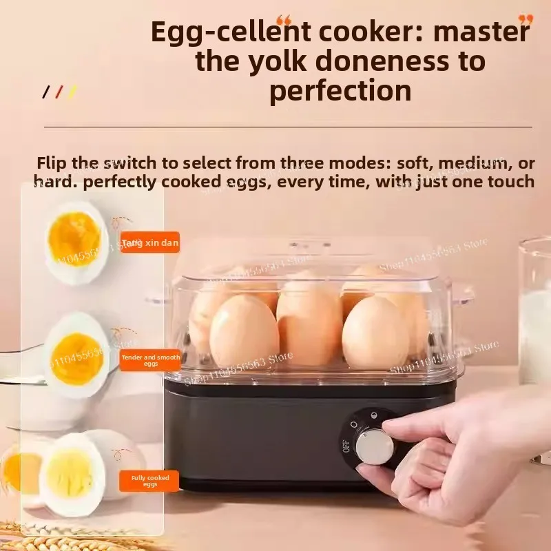 Электрическая пароварка на 3 яйца, 220 В — многофункциональная машина для завтрака для мягких/жестких вареных яиц
Электрическая пароварка на 3 яйца, 220 В — многофункциональная машина для завтрака для мягких/жестких вареных яиц