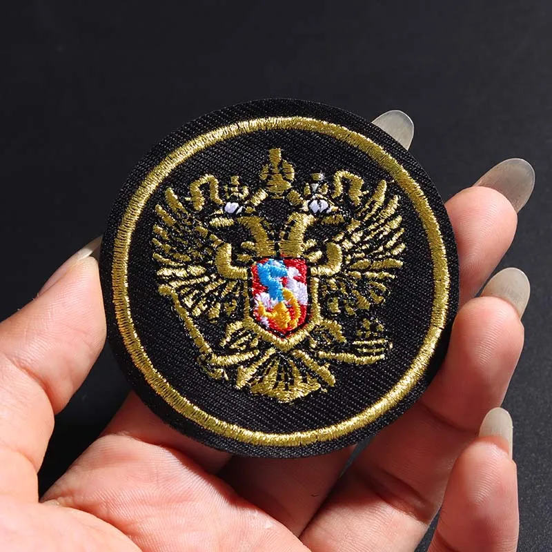 Russian national emblem size: 6 * 6cm Iron On Cloth Embroidered Applique Sewing Clothes Apparel Accessories Circular
Russian national emblem size: 6 * 6cm Iron On Cloth Embroidered Applique Sewing Clothes Apparel Accessories Circular