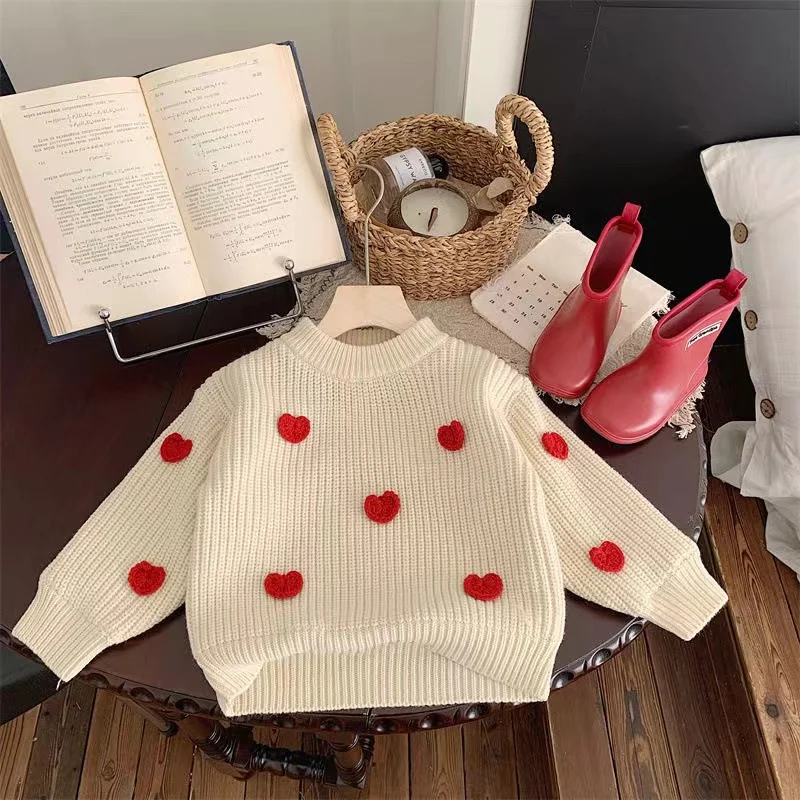 2024 Autumn/Winter Children's Sweater New Style Girls' Western Love Sweater Girls' Baby Knitted Children's Top
2024 Autumn/Winter Children's Sweater New Style Girls' Western Love Sweater Girls' Baby Knitted Children's Top