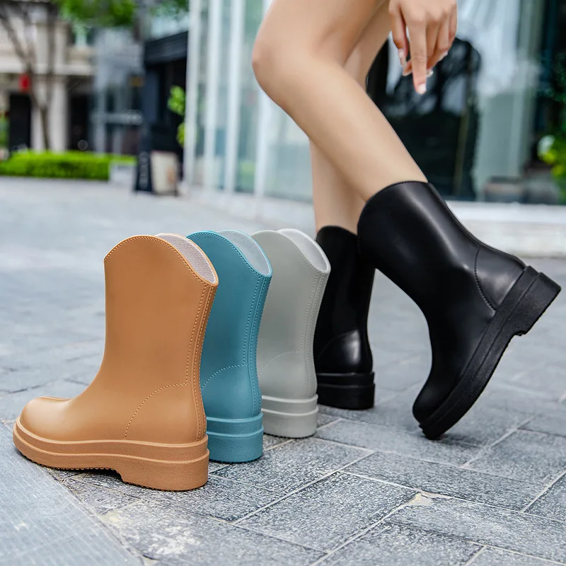 Women's Mid-Calf Fleece Lined Rain Boots Thick Bottom Short Booties Slip Resistant Outdoor Wear EVA Material Spring Autumn
Women's Mid-Calf Fleece Lined Rain Boots Thick Bottom Short Booties Slip Resistant Outdoor Wear EVA Material Spring Autumn