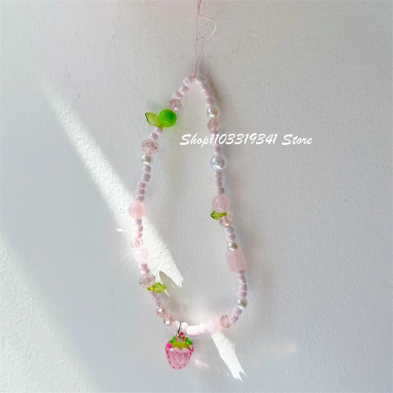 Корейский милый кулон в виде клубники, жемчужные бусины, подвески для телефона, цепочка для аксессуаров для телефона, ремешок для телефона, анти-потерянный ремешок, подвесная веревка
Корейский милый кулон в виде клубники, жемчужные бусины, подвески для телефона, цепочка для аксессуаров для телефона, ремешок для телефона, анти-потерянный ремешок, подвесная веревка