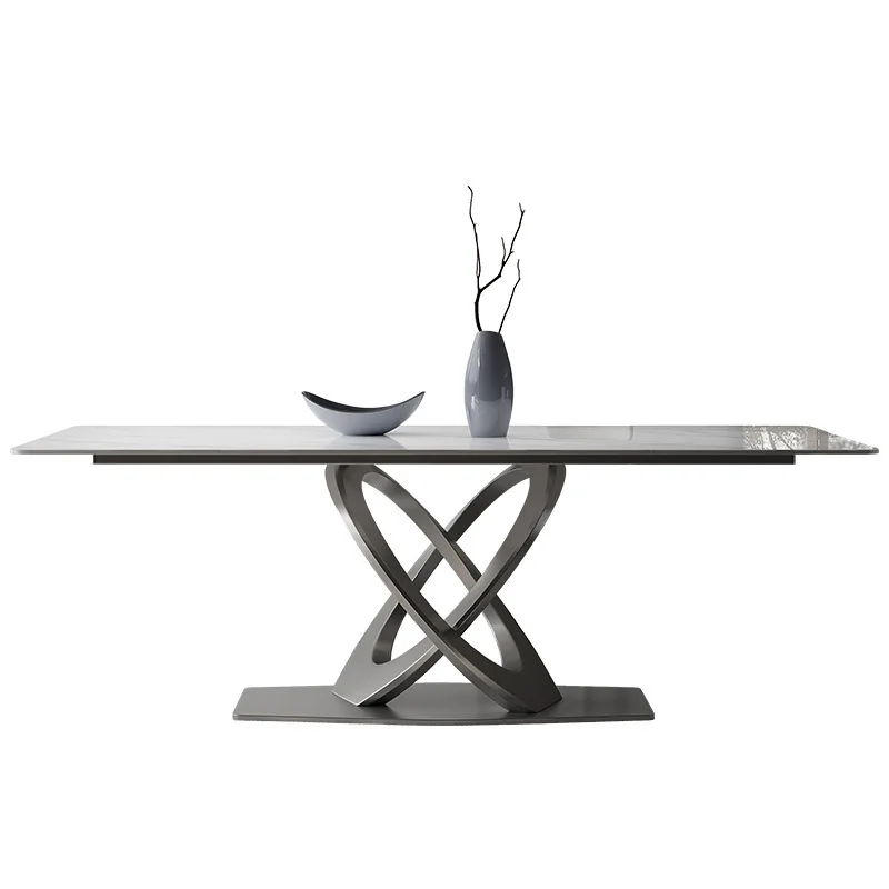 Household rectangular rock slab dining table light luxury small apartment family dining table network
Household rectangular rock slab dining table light luxury small apartment family dining table network