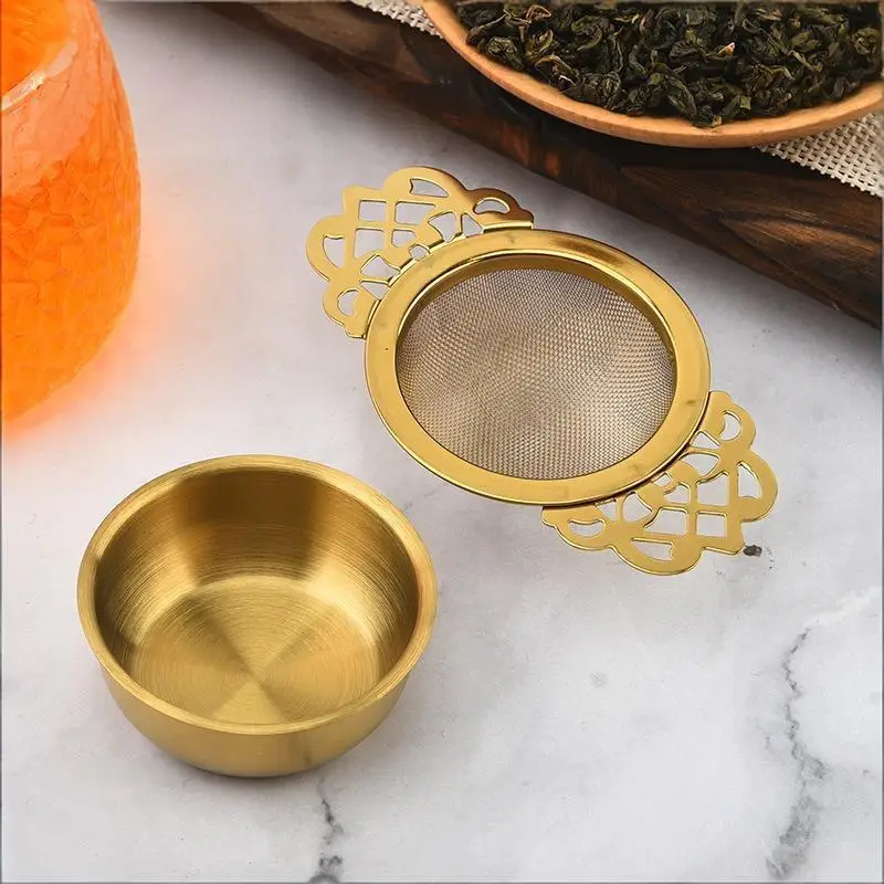 Stainless Steel Tea Strainer Lace Pattern Fine Mesh Non Slip Handles High Quality Filtration for Tea Set Kitchen Essentials
Stainless Steel Tea Strainer Lace Pattern Fine Mesh Non Slip Handles High Quality Filtration for Tea Set Kitchen Essentials