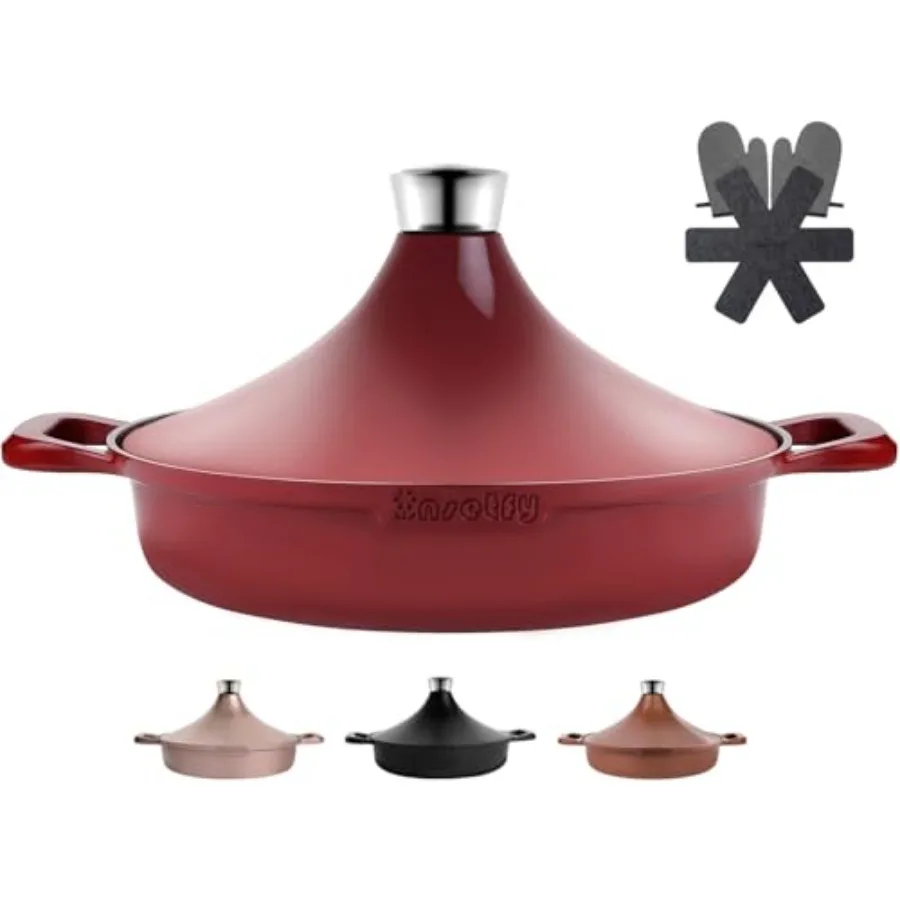 Non-Stick Frying Pan/Skillet 11" 3QT Tagine Pan Cast Aluminum Pans with Lid Stove/Oven-to-Table Cookware Dishwasher Safeand Com
Non-Stick Frying Pan/Skillet 11" 3QT Tagine Pan Cast Aluminum Pans with Lid Stove/Oven-to-Table Cookware Dishwasher Safeand Com