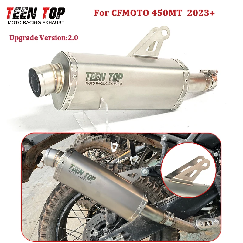 Motorcycle Slip-on Exhaust Pipe For CFMOTO 450MT 450 MT Exhaust Muffler DB Killer SUS304 Ti-Alloy OEM Escape Moto Tailpipe 390mm
Motorcycle Slip-on Exhaust Pipe For CFMOTO 450MT 450 MT Exhaust Muffler DB Killer SUS304 Ti-Alloy OEM Escape Moto Tailpipe 390mm