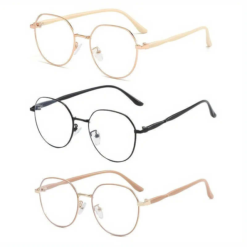 3 Sets of Retro Metal Circular Reading Glasses for Men and Women Lightweight Fashionable and Anti-aging Reading Glasses
3 Sets of Retro Metal Circular Reading Glasses for Men and Women Lightweight Fashionable and Anti-aging Reading Glasses
