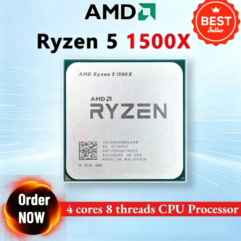 100% Brand New Original AMD Ryzen 5 1500X R5 1500X 3.5 GHz 4 cores 8 threads CPU Processor L3=16M 65W YD150XBBM4GAE Socket AM4
100% Brand New Original AMD Ryzen 5 1500X R5 1500X 3.5 GHz 4 cores 8 threads CPU Processor L3=16M 65W YD150XBBM4GAE Socket AM4