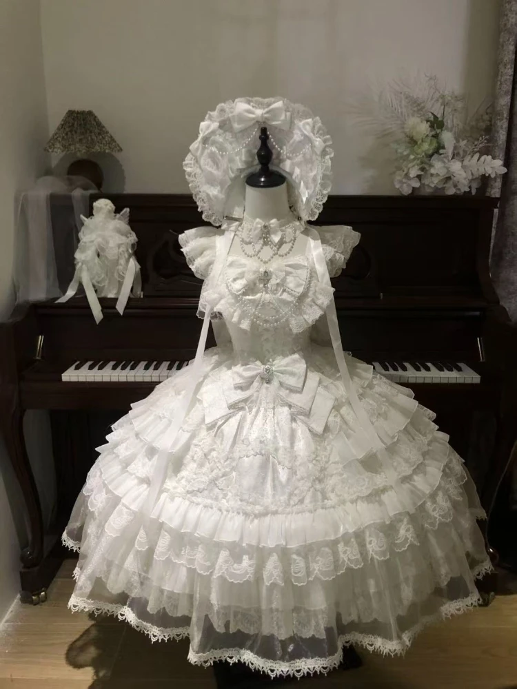 France Sweet Cute Lace Patchwork Lolita Dress Japanese Kawaii Jsk Sling One-piece Dress Women Summer Elegant Chic Dresses New
France Sweet Cute Lace Patchwork Lolita Dress Japanese Kawaii Jsk Sling One-piece Dress Women Summer Elegant Chic Dresses New