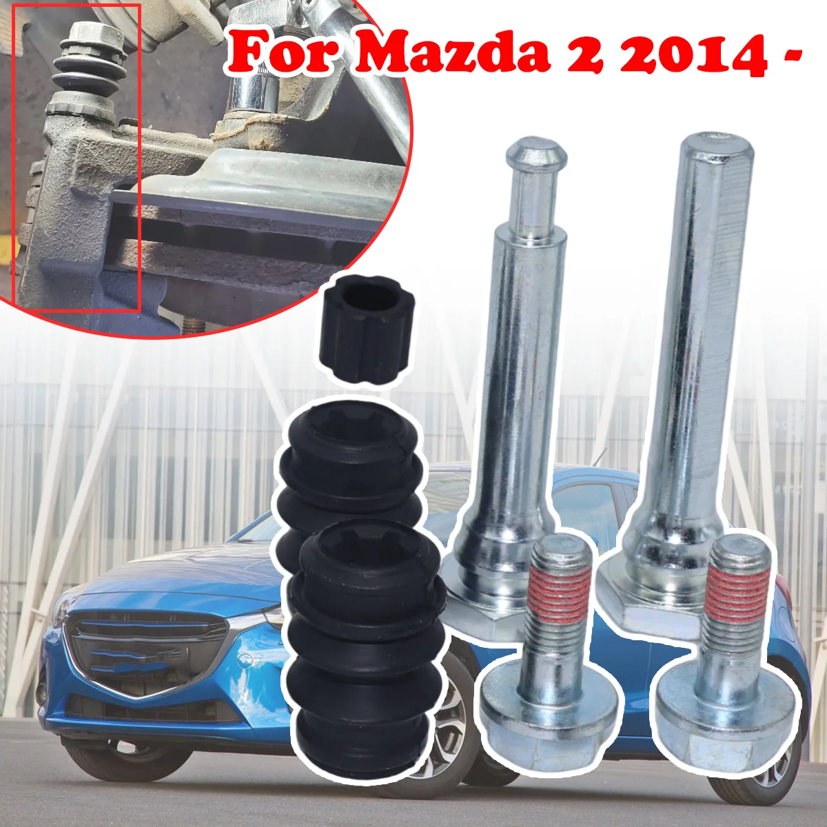 Front Brake Caliper Slider Guide Pins Bolt Kit For Mazda 2 2014- Left Right Disc Housing Bellows Sleeve Bushing Parts 113-1473X
Front Brake Caliper Slider Guide Pins Bolt Kit For Mazda 2 2014- Left Right Disc Housing Bellows Sleeve Bushing Parts 113-1473X