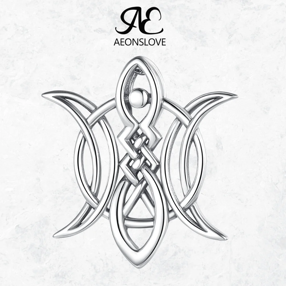 AEONSLOVE 925 Sterling Silver Triple Moon Goddess Necklace Celtic Knot Pendant Amulet Wicca Pagan Jewelry Gift for Women Men
AEONSLOVE 925 Sterling Silver Triple Moon Goddess Necklace Celtic Knot Pendant Amulet Wicca Pagan Jewelry Gift for Women Men