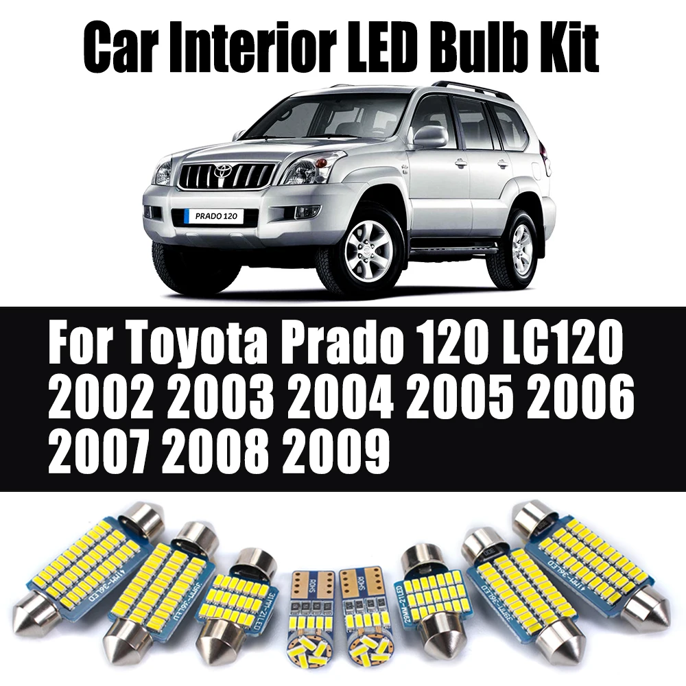 17Pcs Interior Reading Light LED Bulbs Kit Canbus For Toyota Prado 120 LC120 2002 2003 2004 2005 2006 2007 2008 2009 Accessories
17Pcs Interior Reading Light LED Bulbs Kit Canbus For Toyota Prado 120 LC120 2002 2003 2004 2005 2006 2007 2008 2009 Accessories