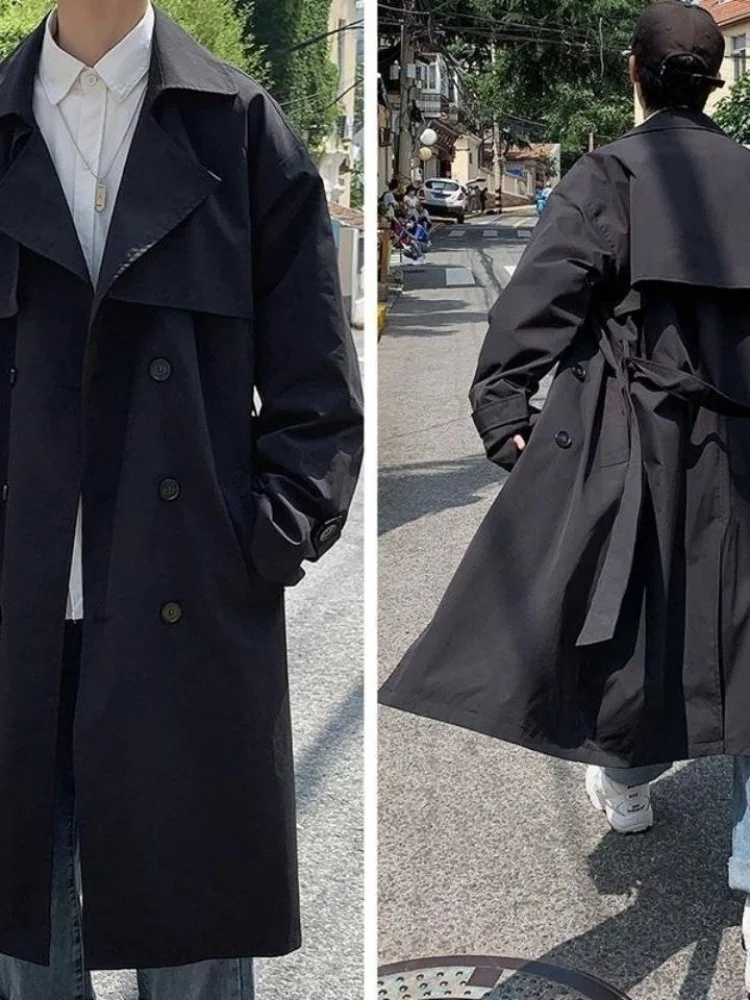 Stylish Long Tailored Coat Jacket for Men Knee-Length Handsome Checkered Pure Color British Style Large Size Loose Outerwear
Stylish Long Tailored Coat Jacket for Men Knee-Length Handsome Checkered Pure Color British Style Large Size Loose Outerwear
