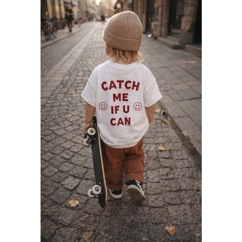 Catch Me If You Can Toddler T-shirt, Funny Kids Graphic Tee, Children's and Parent's Clothing for Both Boys and Girls
Catch Me If You Can Toddler T-shirt, Funny Kids Graphic Tee, Children's and Parent's Clothing for Both Boys and Girls