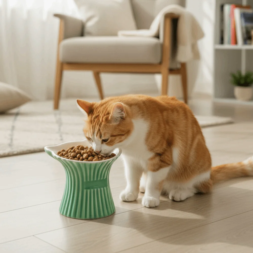 High Foot Ceramic Cat Bowl Wide Mouth Anti-Slip Base Dog Food Feeder Anti Flip Cat Ears Design Pet Drinking Bowl
High Foot Ceramic Cat Bowl Wide Mouth Anti-Slip Base Dog Food Feeder Anti Flip Cat Ears Design Pet Drinking Bowl