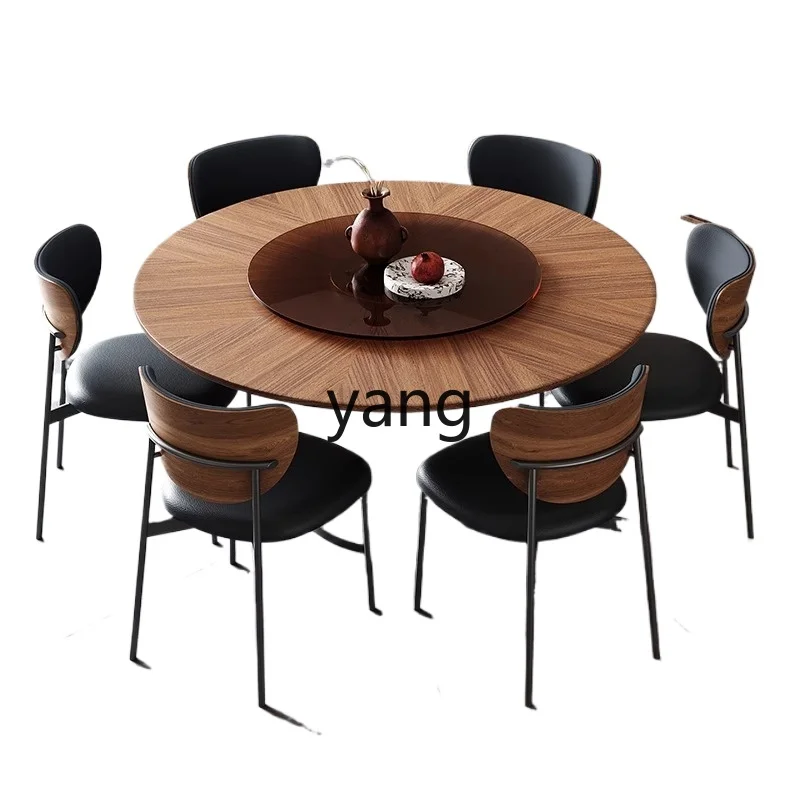 L H retro solid wood round table medium ancient style with turntable log home dining table and chairs
L H retro solid wood round table medium ancient style with turntable log home dining table and chairs