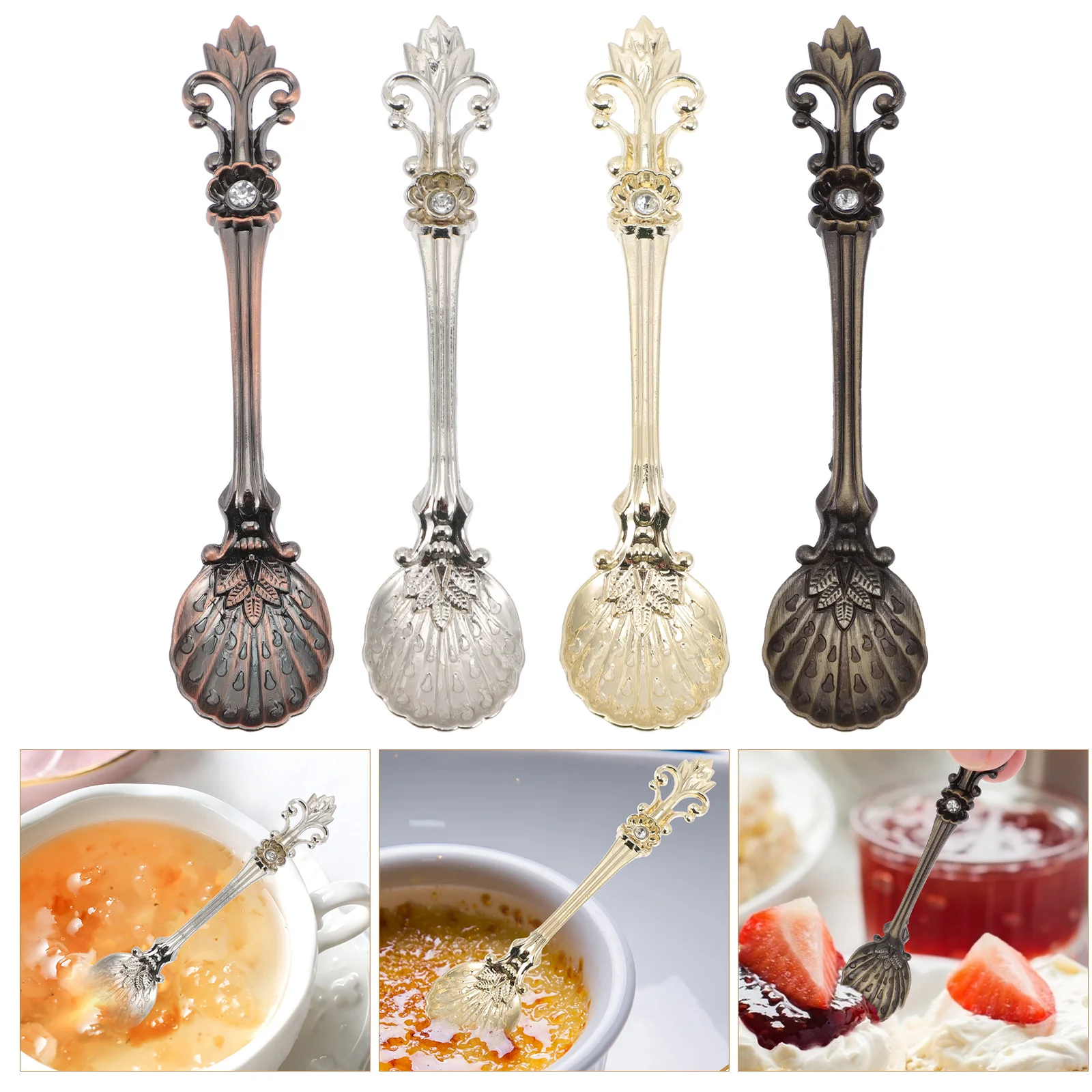 Coffee Spoons Zinc Alloy Smooth Rustproof Perfect Lemonade Tea Coffee Shell Ice Cream Cocktail Stir Handle
Coffee Spoons Zinc Alloy Smooth Rustproof Perfect Lemonade Tea Coffee Shell Ice Cream Cocktail Stir Handle