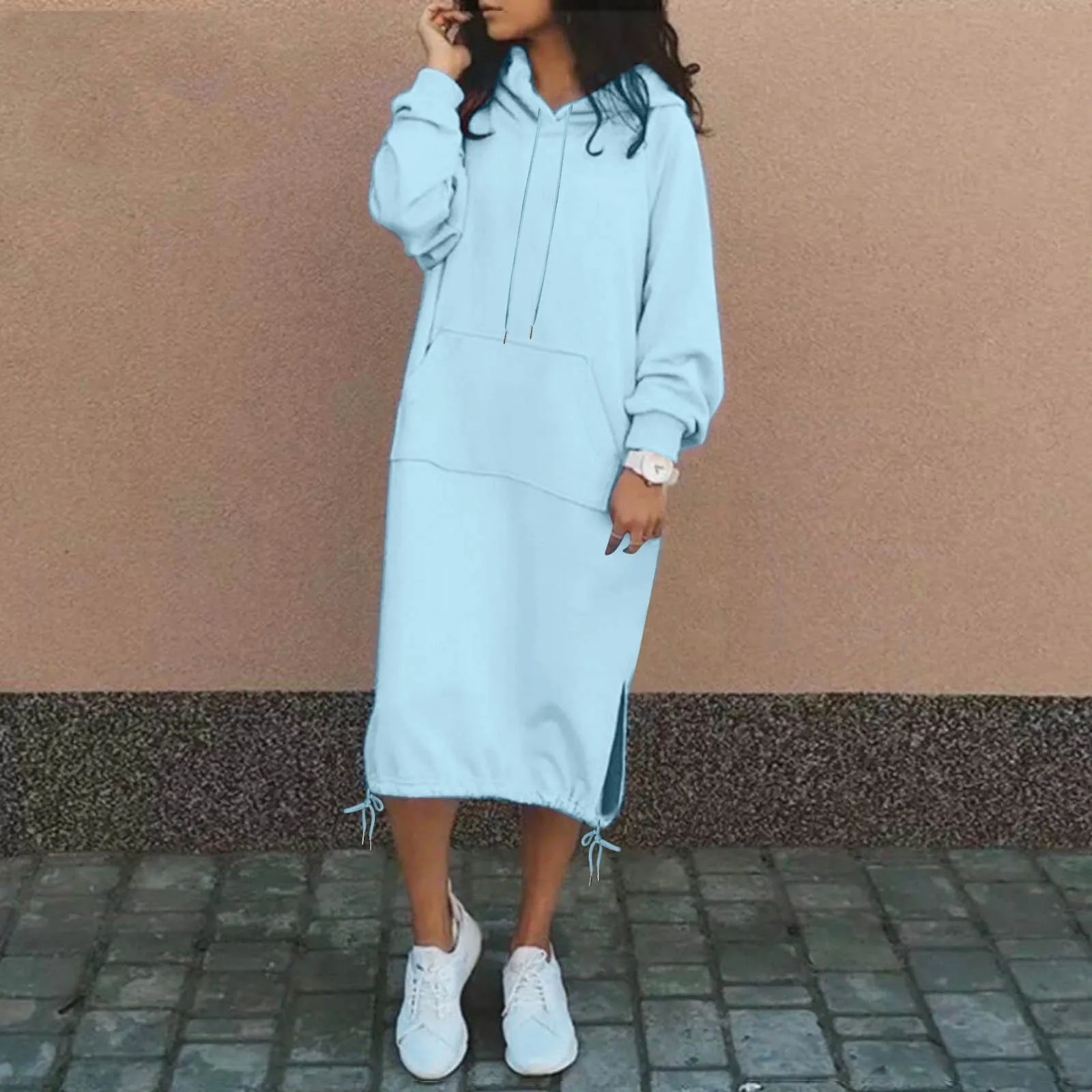 Women'S Solid Color Winter Warm Hoodie Simple Loose Long-Sleeved Super David Dress Chic Design Holiday Casual Mid-Length Dress
Women'S Solid Color Winter Warm Hoodie Simple Loose Long-Sleeved Super David Dress Chic Design Holiday Casual Mid-Length Dress
