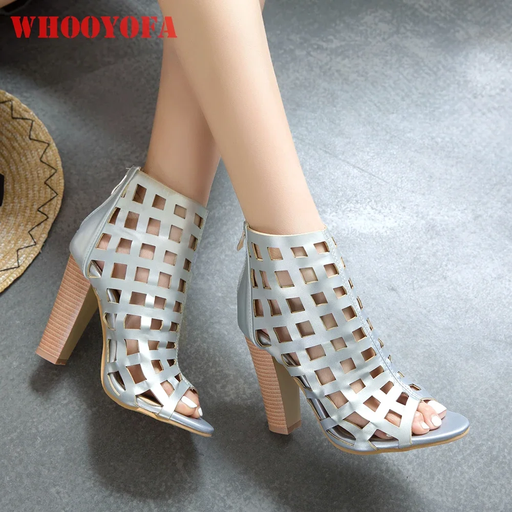 New Summer Novelty Gold Silver Women Sandals Cut-out High Spike Heels Lady Sandals Plus Small Big Size 12 33 43 48 50
New Summer Novelty Gold Silver Women Sandals Cut-out High Spike Heels Lady Sandals Plus Small Big Size 12 33 43 48 50