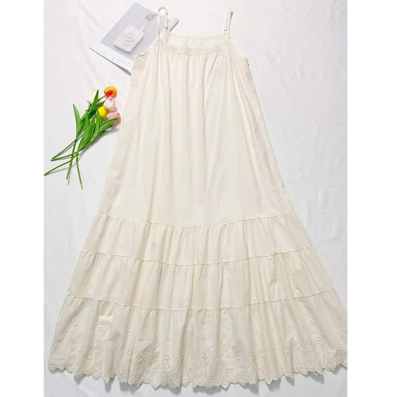 Japanese Summer Girl Style Embroidered Lace Suspender Dress Simple Inner Stacked Wear Bottom Underskirt Women Petticoat Dress
Japanese Summer Girl Style Embroidered Lace Suspender Dress Simple Inner Stacked Wear Bottom Underskirt Women Petticoat Dress