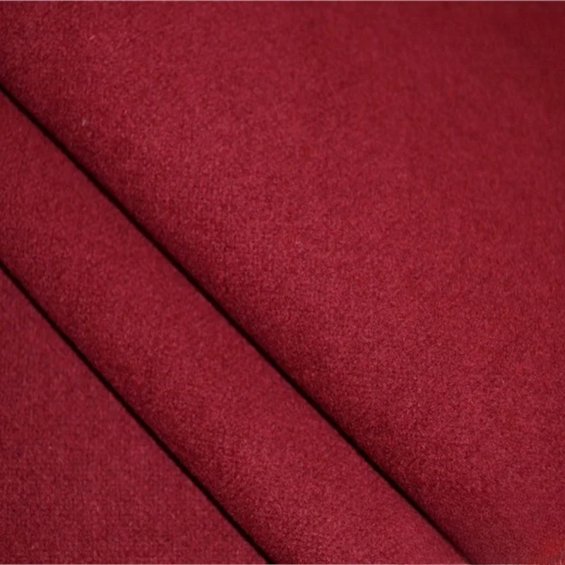 Wine red blended wool fabric for fashion autumn and winter suit skirt set clothing
Wine red blended wool fabric for fashion autumn and winter suit skirt set clothing