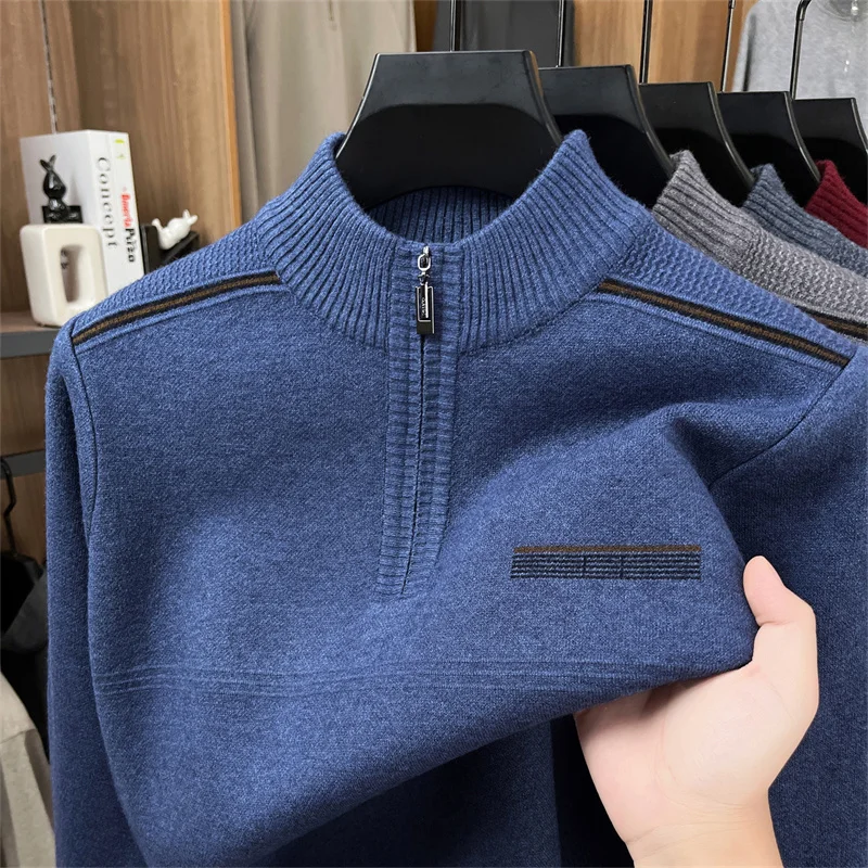 Designer Original Men's Half Zipper Stand Up Collar Sweater Casual Warm Thick Knitted Sweater Winter New Arrival Casual Menswear
Designer Original Men's Half Zipper Stand Up Collar Sweater Casual Warm Thick Knitted Sweater Winter New Arrival Casual Menswear