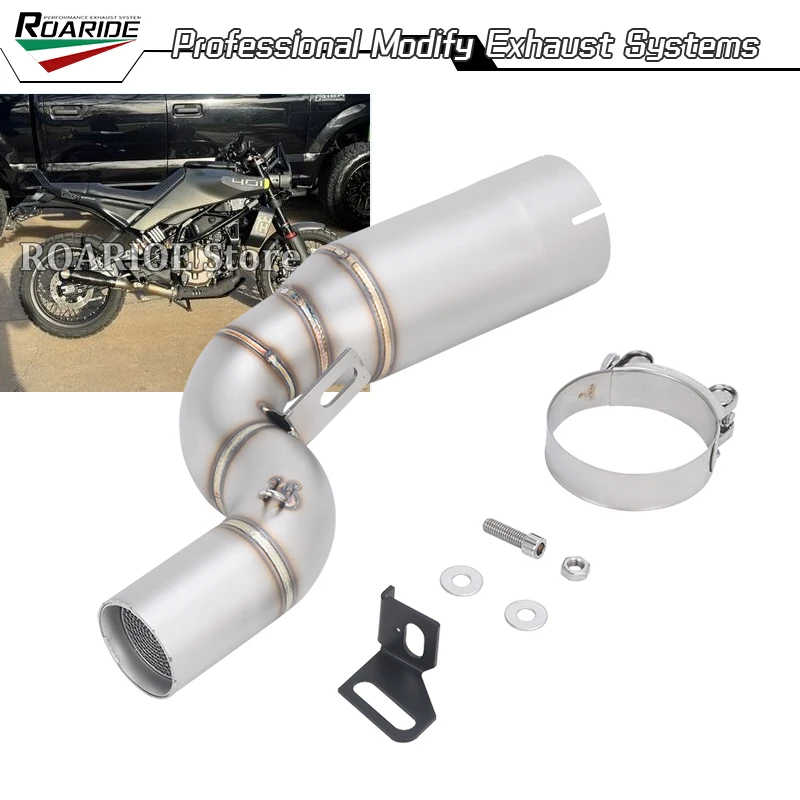 For Husqvarna SVARTPILEN 401 Vitpilen 401 2024 - 2026 Motorcycle Exhaust Mid Link Pipe Modify 51MM Muffler Escape With Catalyst
For Husqvarna SVARTPILEN 401 Vitpilen 401 2024 - 2026 Motorcycle Exhaust Mid Link Pipe Modify 51MM Muffler Escape With Catalyst