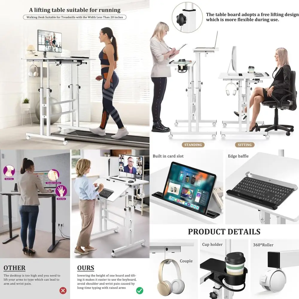 Portable Rolling Desk with Adjustable Height for Stand-Up Work and Mobility
Portable Rolling Desk with Adjustable Height for Stand-Up Work and Mobility