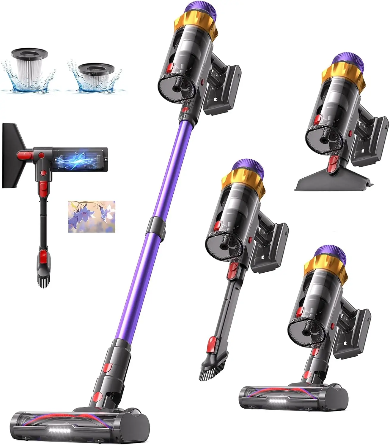 550W 45KPA 70 Mins Vacuum Cleaners for Home, Self-Standing Cordless Vacuum with Charging Dock Station, LED Display
550W 45KPA 70 Mins Vacuum Cleaners for Home, Self-Standing Cordless Vacuum with Charging Dock Station, LED Display
