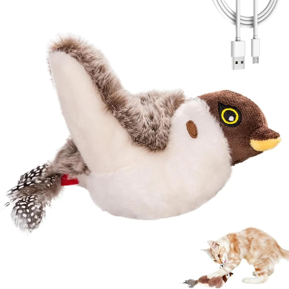 2025 New Interactive Cat Toy Chirping Bird , Catnip Toys, Rechargeable Flapping Bird Toys, Flapping Bird Cat Toy for indoor cats
2025 New Interactive Cat Toy Chirping Bird , Catnip Toys, Rechargeable Flapping Bird Toys, Flapping Bird Cat Toy for indoor cats