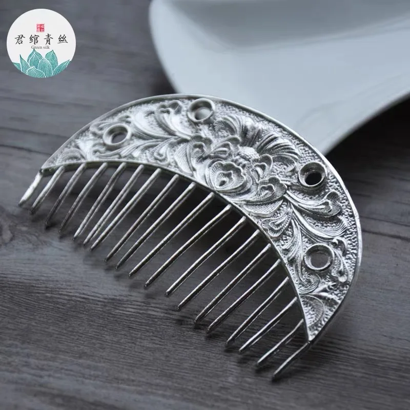 Pure copper protective color hair comb, 9cm peony pattern hair crown free shipping
Pure copper protective color hair comb, 9cm peony pattern hair crown free shipping