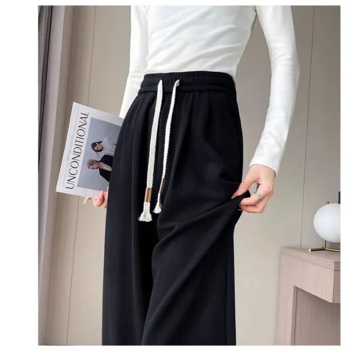 Широкие брюки для офиса, женские осенние синельные брюки большого размера, городские минималистичные трикотажные брюки для взрослых, нежные простые уникальные детали для поездок на работу
Широкие брюки для офиса, женские осенние синельные брюки большого размера, городские минималистичные трикотажные брюки для взрослых, нежные простые уникальные детали для поездок на работу