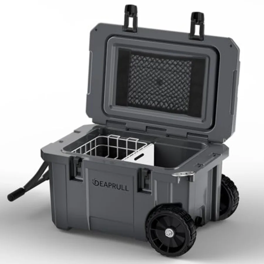 55 Quart Cooler with Wheels Ice Chests Portable Camping Cooler Holds Ice up to 6 Days Leak-Proof Outdoor Insulated Cooler with
55 Quart Cooler with Wheels Ice Chests Portable Camping Cooler Holds Ice up to 6 Days Leak-Proof Outdoor Insulated Cooler with