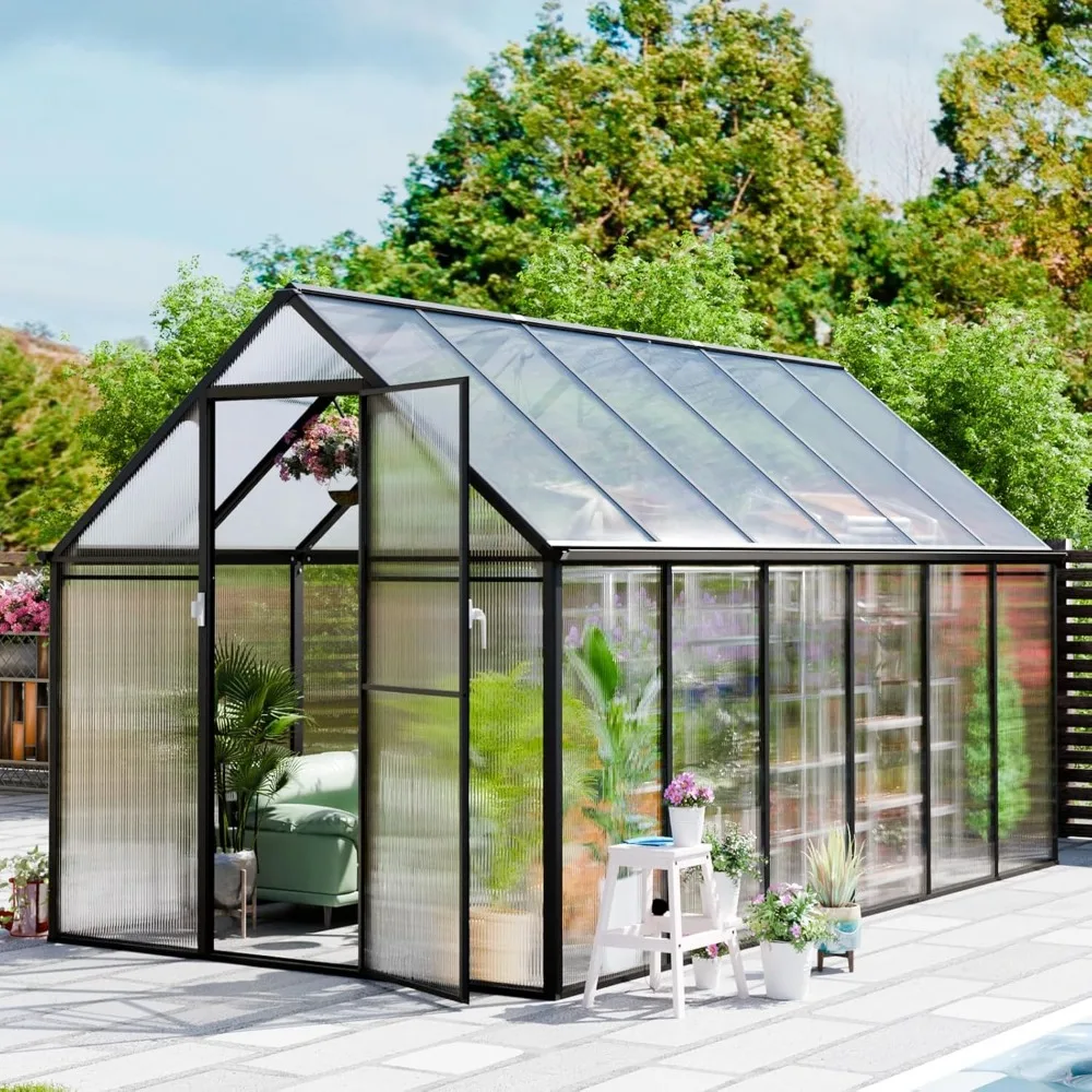 Теплицы для улицы 6 x 12 футов, комплект из поликарбоната Green House Outside Heavy Duty Aluminum Greenhouses с дождевой желобом, вентиляционное отверстие
Теплицы для улицы 6 x 12 футов, комплект из поликарбоната Green House Outside Heavy Duty Aluminum Greenhouses с дождевой желобом, вентиляционное отверстие