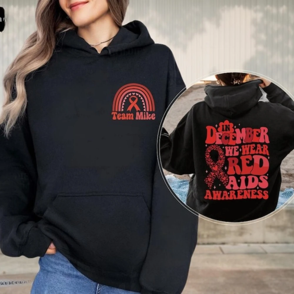 В декабре We Wear Red for Aids Awareness Толстовка HIV Warrior Толстовки с красной лентой Aids Fighter Подарочная одежда Мужчины Женщины Топы
В декабре We Wear Red for Aids Awareness Толстовка HIV Warrior Толстовки с красной лентой Aids Fighter Подарочная одежда Мужчины Женщины Топы
