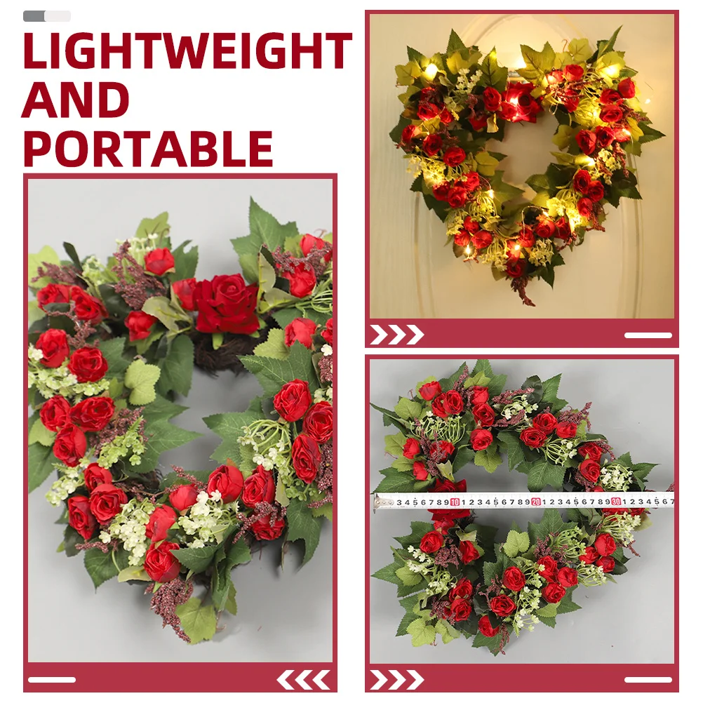 Heart-Shaped Wreath Bright Artificial Rose Flower Garland Valentine Day Door Wall Hanging Decoration Artificial Rose Wreath
Heart-Shaped Wreath Bright Artificial Rose Flower Garland Valentine Day Door Wall Hanging Decoration Artificial Rose Wreath