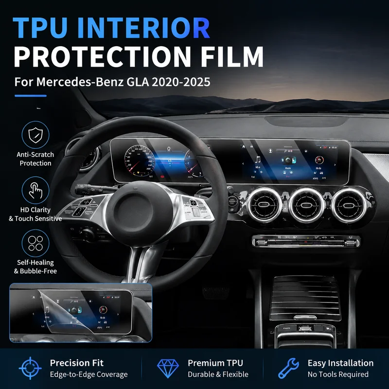 Interior Film Protection For Mercedes-Benz GLA 2020-2025 TPU Screen Dashboard Cover Car Accessories, Replacement Parts
Interior Film Protection For Mercedes-Benz GLA 2020-2025 TPU Screen Dashboard Cover Car Accessories, Replacement Parts