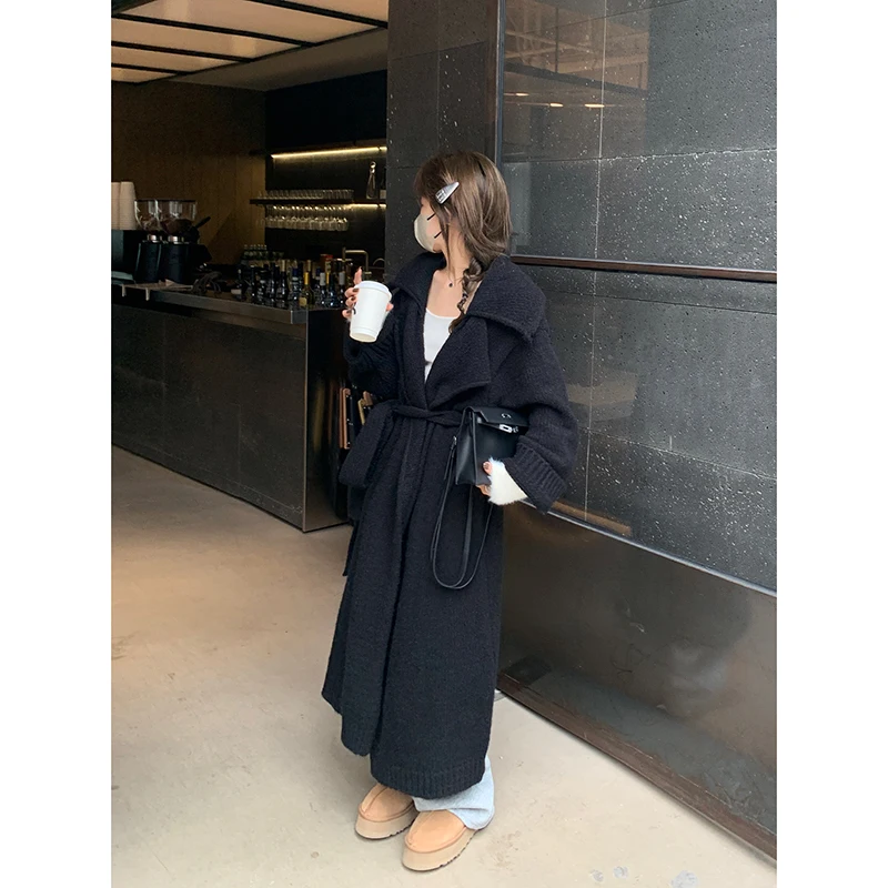 Вязаный кардиган-пальто Lin Chu Long Sve для женщин, осенне-зимний, мягкий, свободный, теплый, черный
Вязаный кардиган-пальто Lin Chu Long Sve для женщин, осенне-зимний, мягкий, свободный, теплый, черный